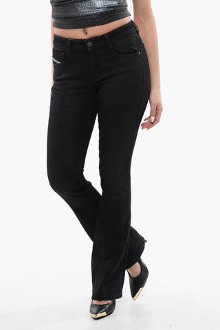Jeans Slim Fit 1969 D-EBBEY Effetto Boot Cut a Vita Bassa 22cm L32