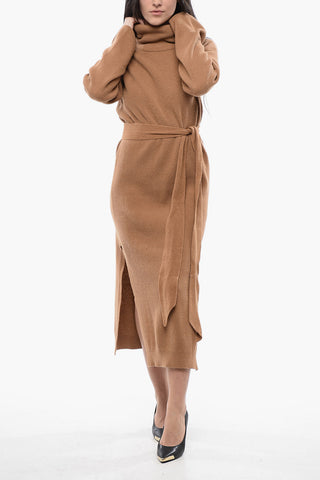 Turtleneck Knitted CANAAN Dress with Belt