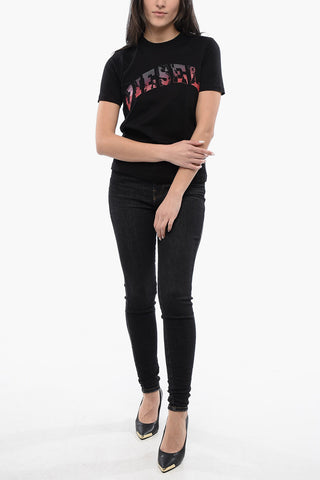 RED TAG T-Shirt mit Rundhalsausschnitt T-REG-G11 aus Baumwolle mit verlaufendem Druck