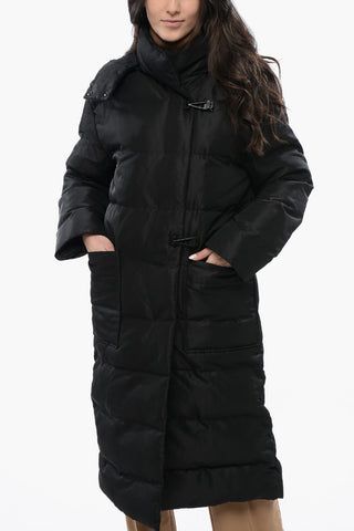Quilted ALLANA Maxi Jacket with Removable Hood