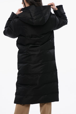Quilted ALLANA Maxi Jacket with Removable Hood