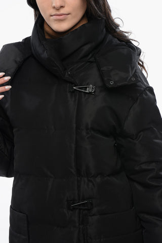Quilted ALLANA Maxi Jacket with Removable Hood