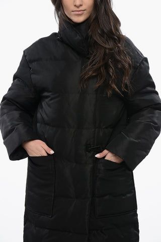 Quilted ALLANA Maxi Jacket with Removable Hood