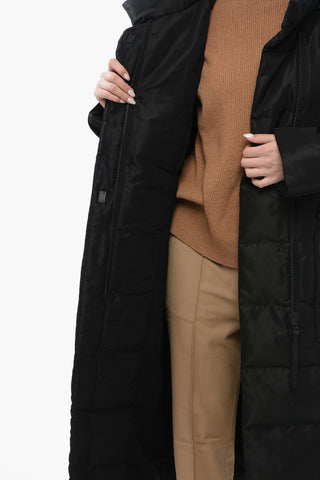 Quilted ALLANA Maxi Jacket with Removable Hood