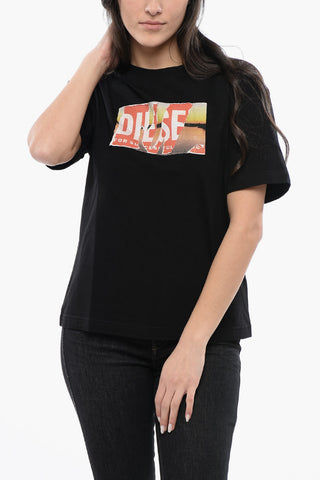 REDTAG Cotton Crewneck T-Shirt T-DANNY-POFF with Front Print
