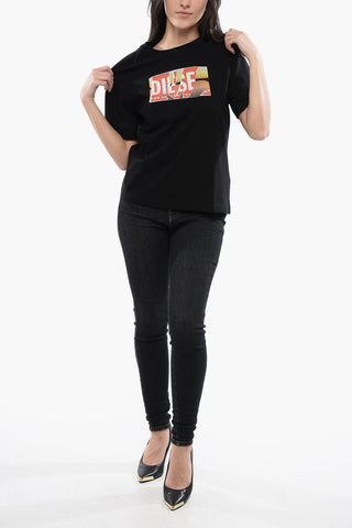 REDTAG Cotton Crewneck T-Shirt T-DANNY-POFF with Front Print