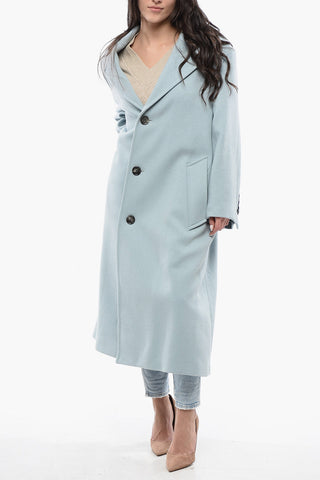 Wool Coat with Patch Pockets