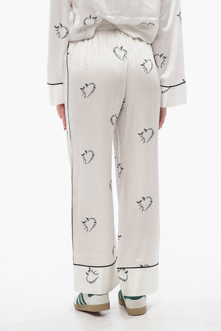 Satin Casual Trousers SOFI with Elastic Waist