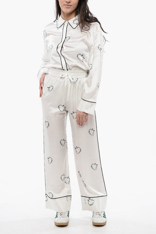 Satin Casual Trousers SOFI with Elastic Waist