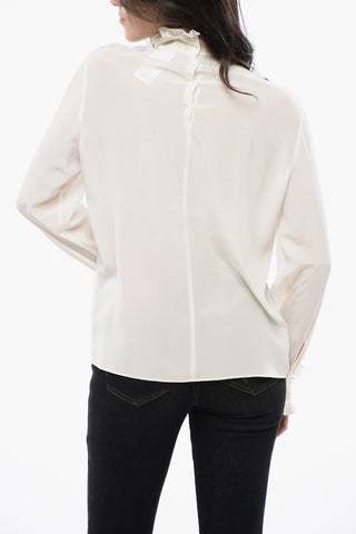 Silk Blouse With Ruffle