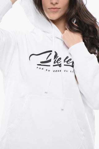 Vestito a Felpa D-ILSE ITALICO Asimmetrico con Spacchi Laterali e Cappuccio