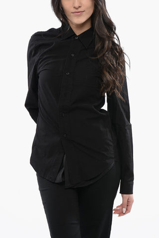 Cotton Poplin FOLDOUT Shirt with Ton on Ton Silk Detail