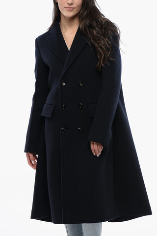 Cappotto Doppiopetto con Tasche ad Aletta