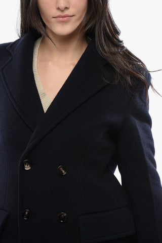 Cappotto Doppiopetto con Tasche ad Aletta