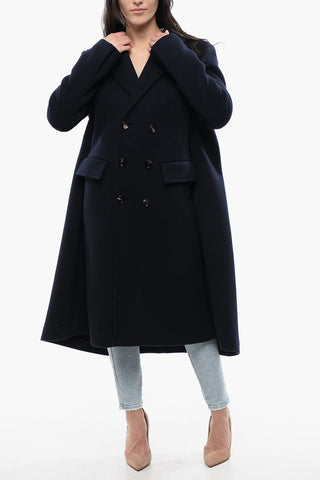 Cappotto Doppiopetto con Tasche ad Aletta