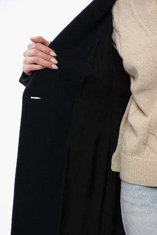 Cappotto Doppiopetto con Tasche ad Aletta