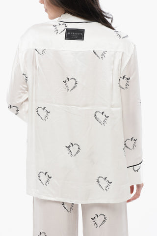 Printed Satin SOFI Blouse With Hidden Closure