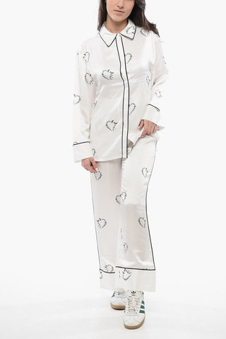 Printed Satin SOFI Blouse With Hidden Closure