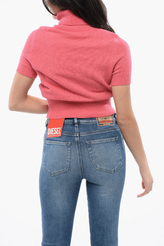 RED TAG Rollkragenpullover M-ARGARET mit Cut-Out-Detail und kurzen Ärmeln