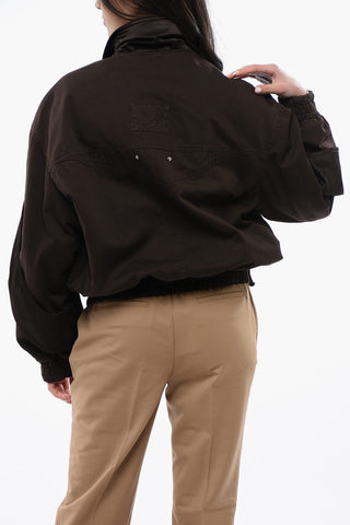 Cotton Utility Jacket with Bishop Sleeves