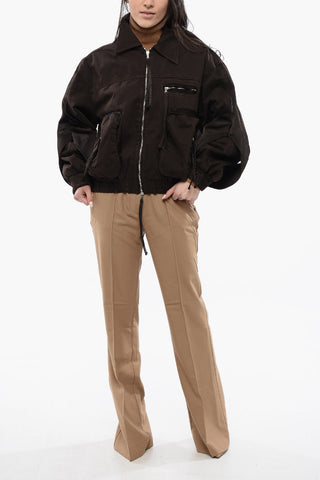 Cotton Utility Jacket with Bishop Sleeves