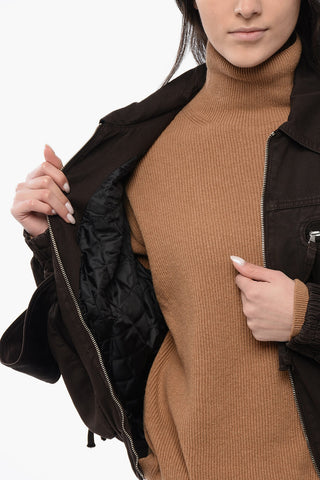 Cotton Utility Jacket with Bishop Sleeves