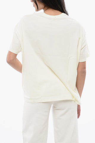 T-Shirt 라운드넥 코튼과 캐시미어