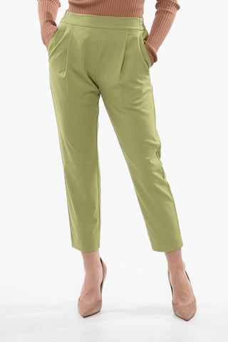 Solid Color Single-Pleat ALEIDA Pants