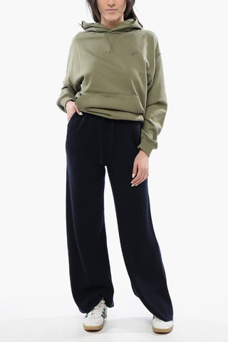 Ribbed Cashmere-Blend Palazzo Trousers