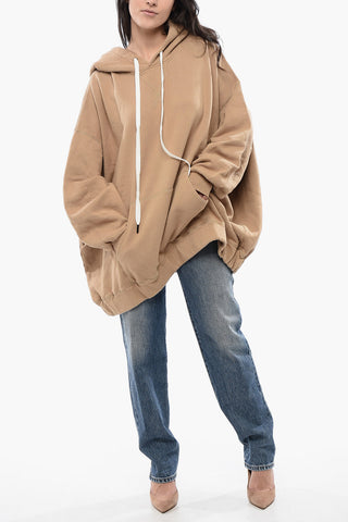 Felpa Hoodie JUMBO Oversized con Tasca a toppa