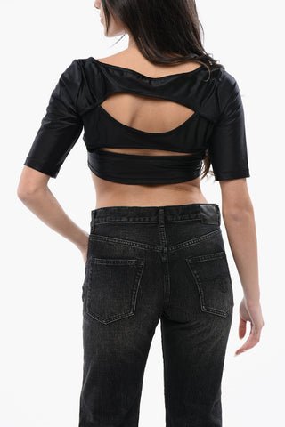 STELLA MCCARTNEY Cropped Top with Contrast Logo