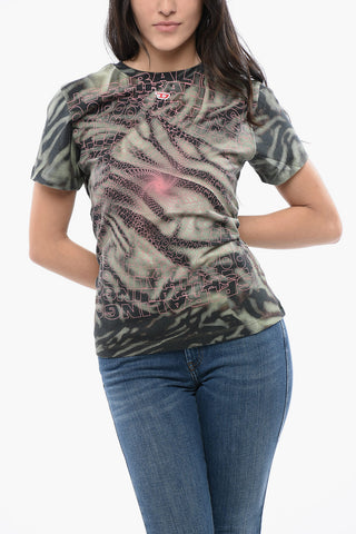 RED TAG Crewneck T-shirt T-REGS-N6 Tie-Dye Effect