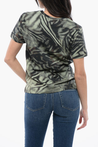 RED TAG Crewneck T-shirt T-REGS-N6 Tie-Dye Effect