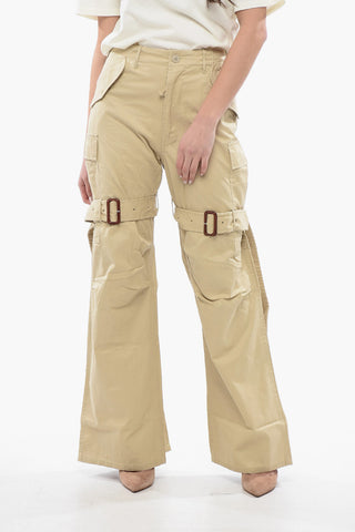 High-Waisted Lightweight Cotton Cargo Pants