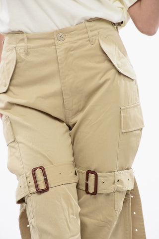 High-Waisted Lightweight Cotton Cargo Pants