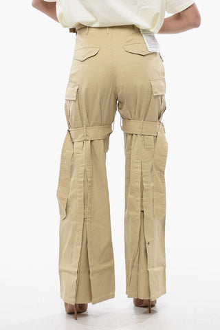 High-Waisted Lightweight Cotton Cargo Pants