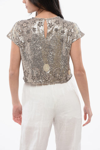 Cropped Sequin ETTA Top