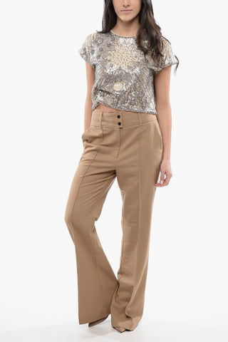 Hose SEVENH aus Wollmischung mit hoher Taille