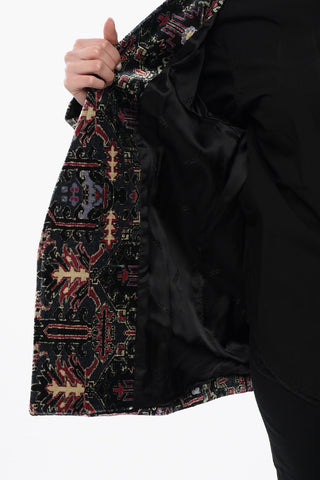 Blazer VLAKERO in Velluto con Fantasia Multicolor