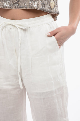 High-Waisted Linen JADE Pants