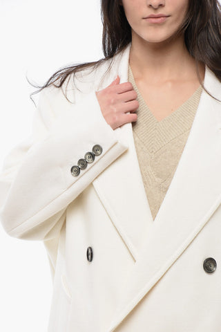 Cappotto Doppiopetto con Rever a Lancia