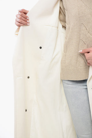 Cappotto Doppiopetto con Rever a Lancia