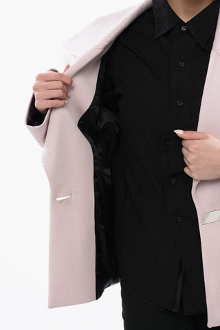 Wool Blend Slim Fit Blazer with Maxi Peak Lapel