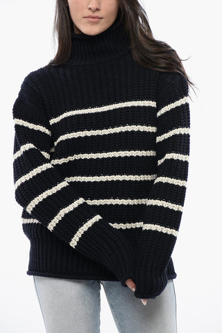 Maglione A Collo Alto LUNAN A Righe