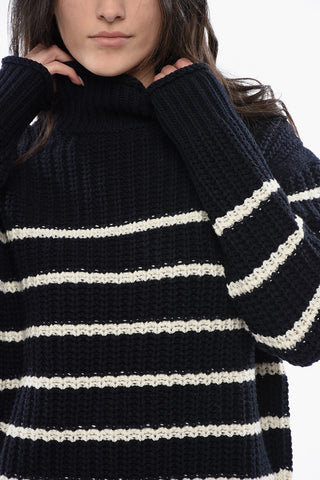 Maglione A Collo Alto LUNAN A Righe
