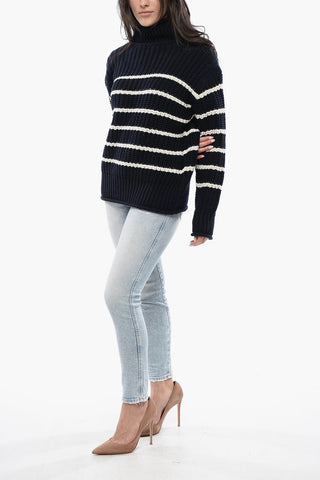 Maglione A Collo Alto LUNAN A Righe