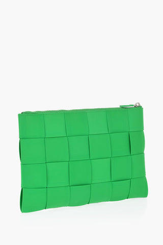 Pochette CASSETTE in Tinta Unita con Motivo Intrecciato