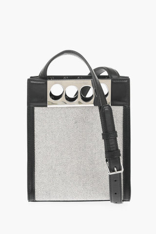 Canvas and Leather Shoulder Bag