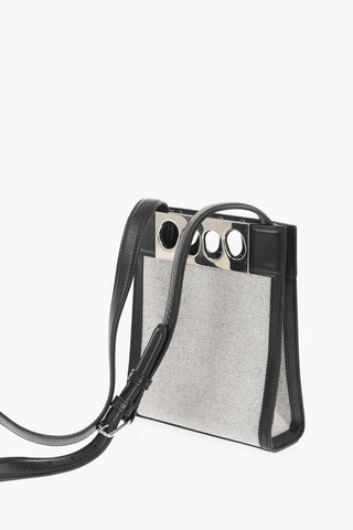 Canvas and Leather Shoulder Bag