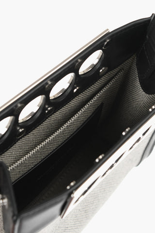 Canvas and Leather Shoulder Bag
